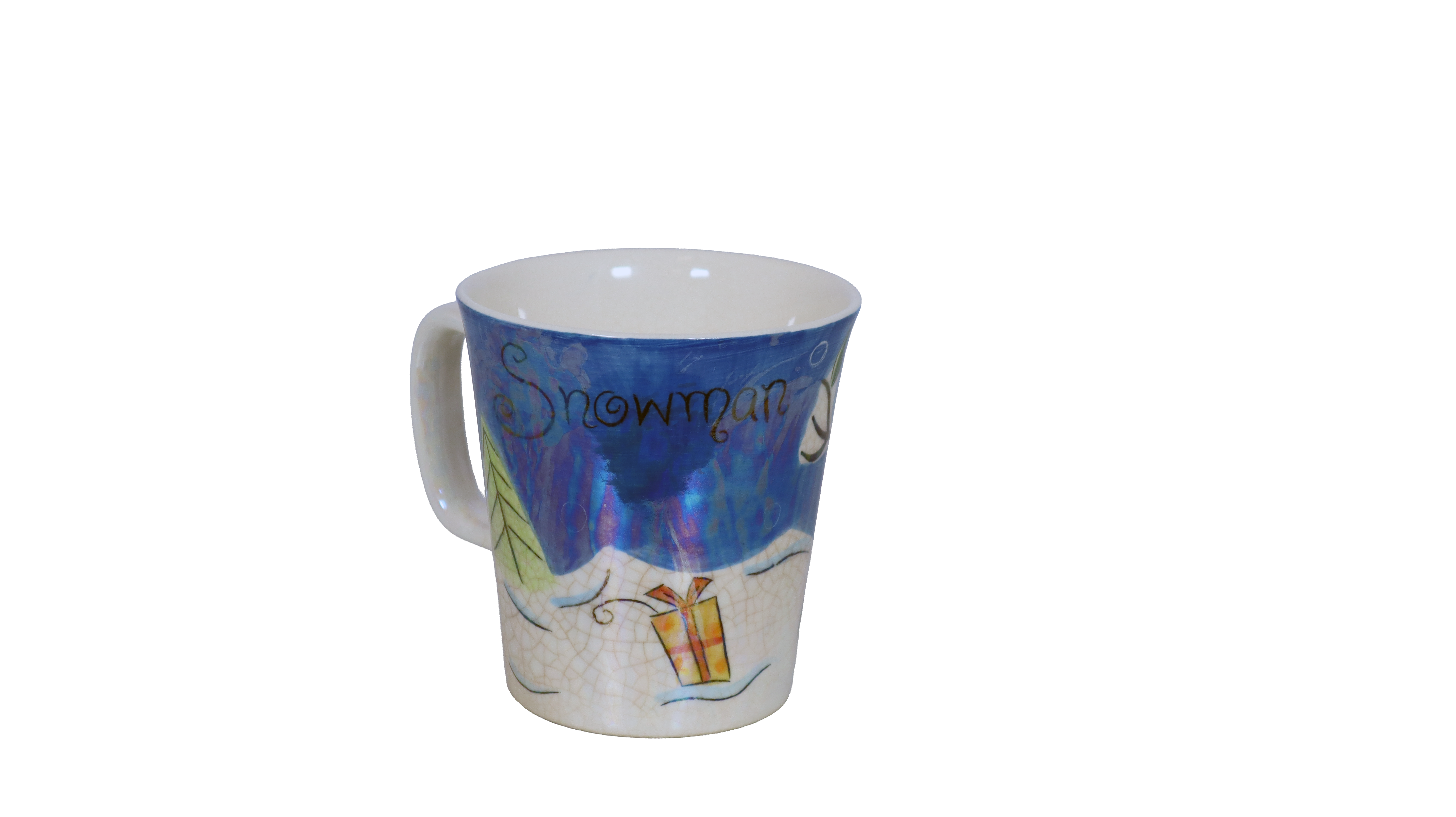 Weihnachtsbecher mit Schneemannmotiv