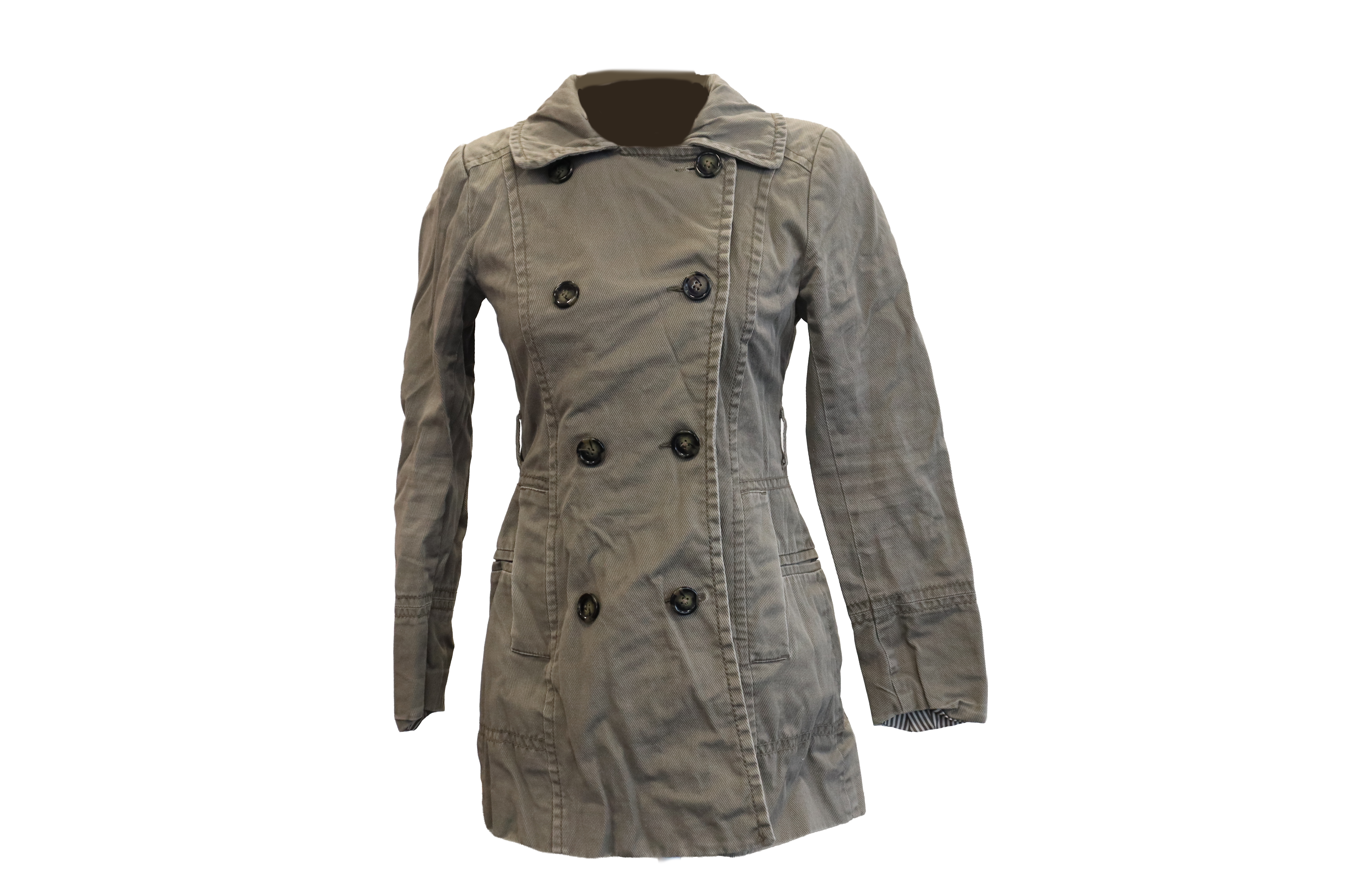 H&M Mantel Grau Olive Gr. 38 