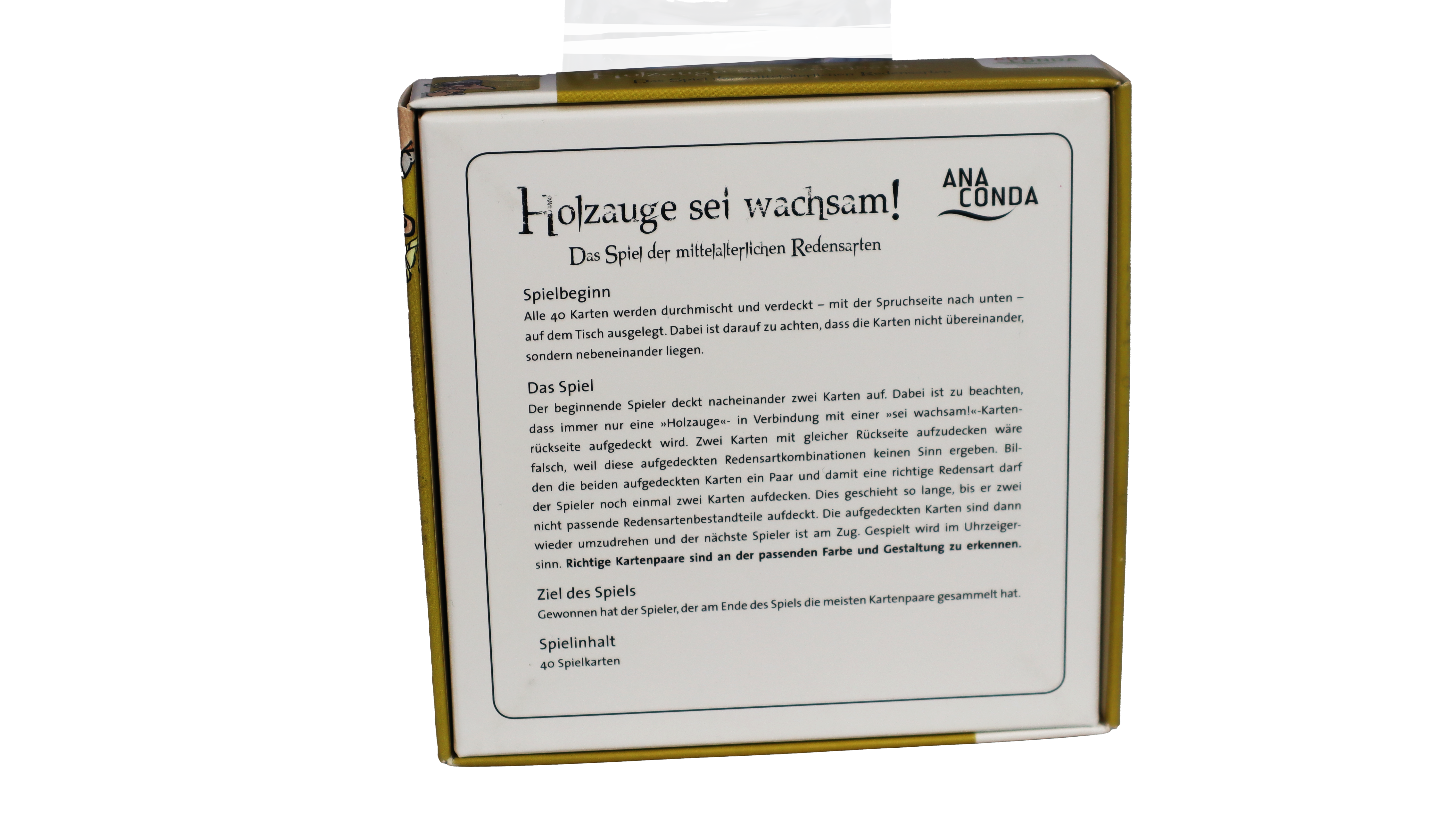Holzauge sei Wachsam - Das Spiel der mittelalterlichen Redensarten - Kartenspiel