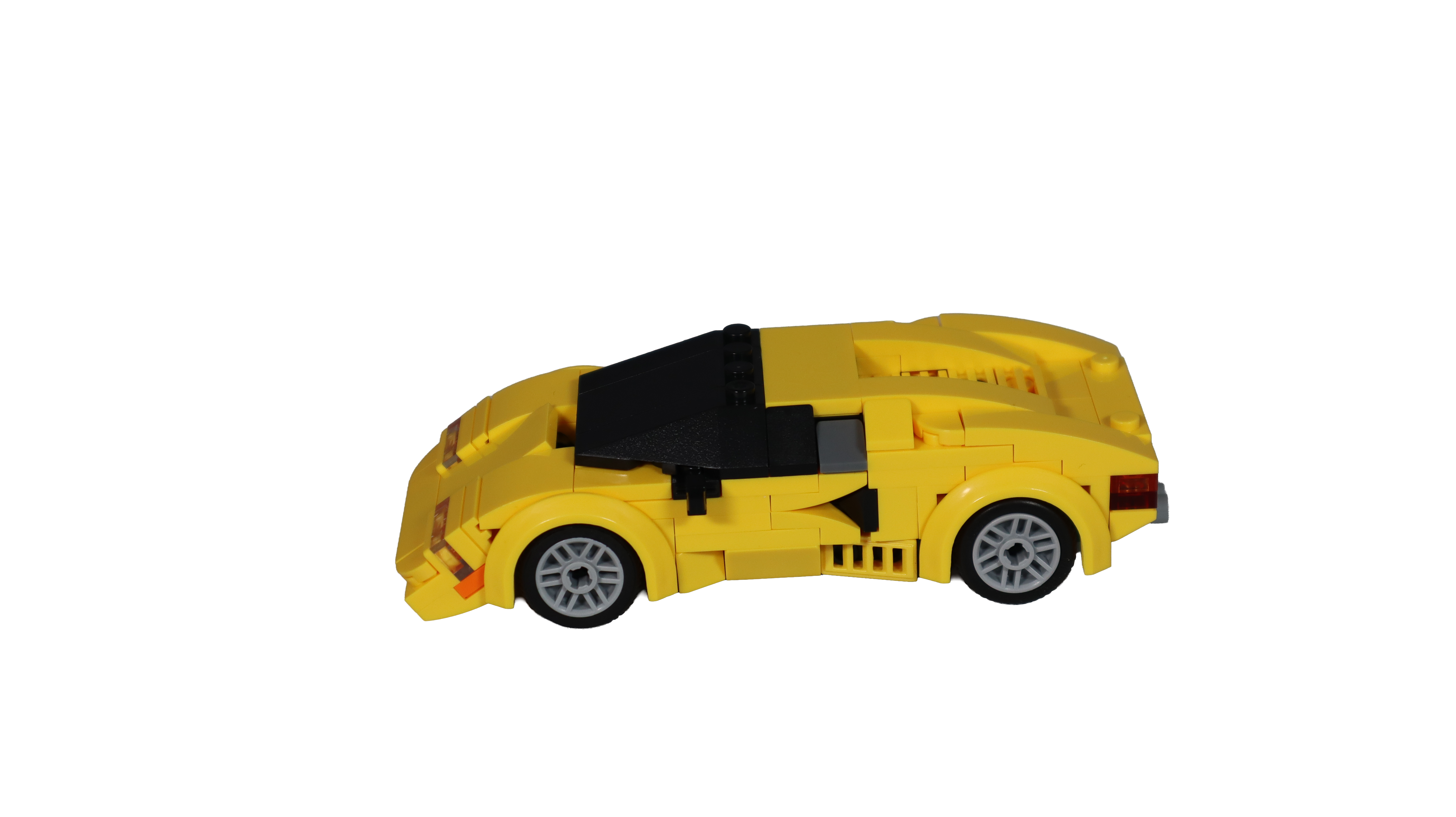 Italo Sportwagen Gelb Klemmbausteine