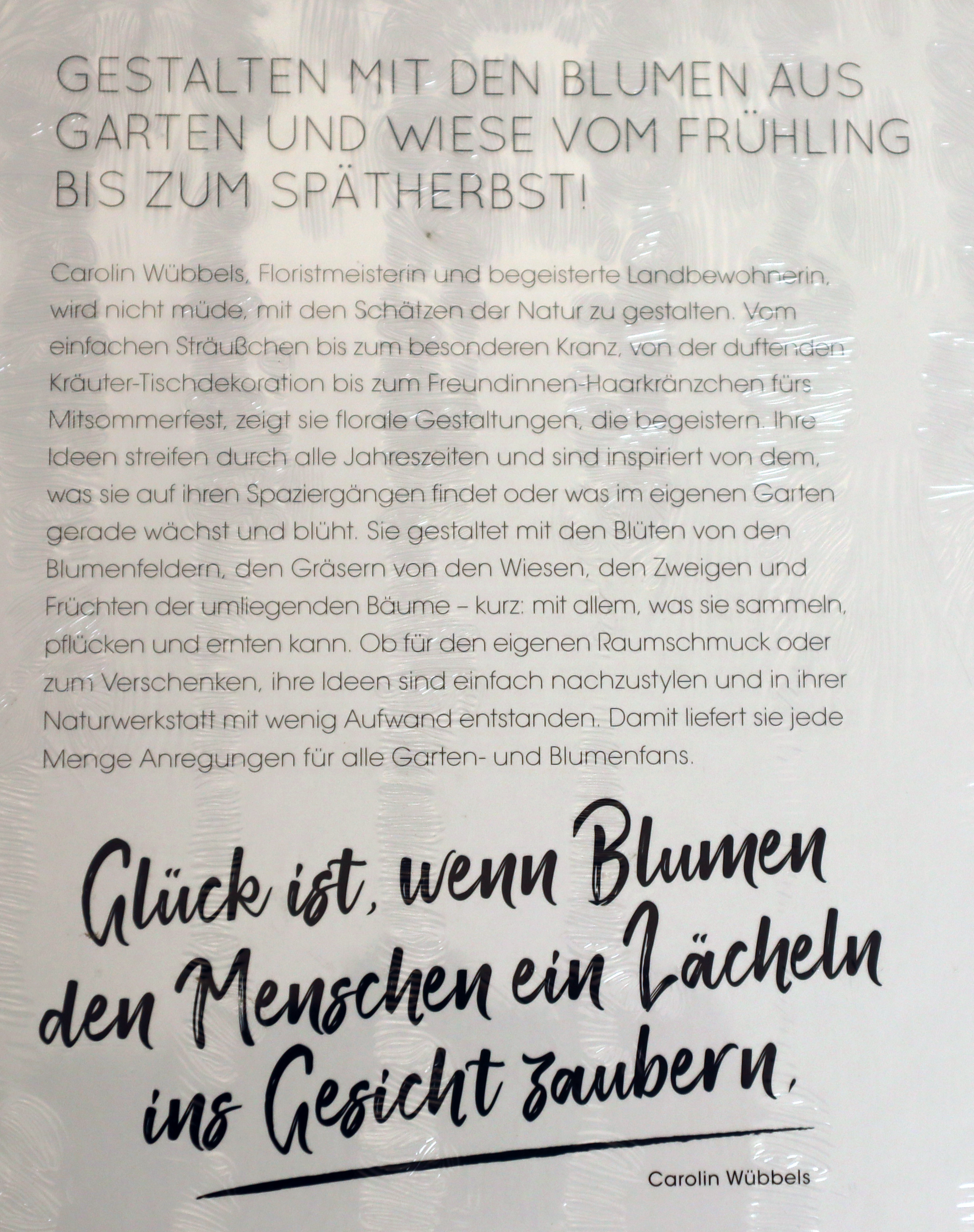 "Die Blumenbinderin" von Carolin Wübbels 